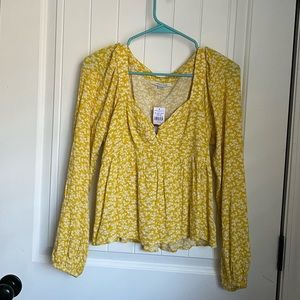 American Eagle Longsleeve Yellow Blouse *New*